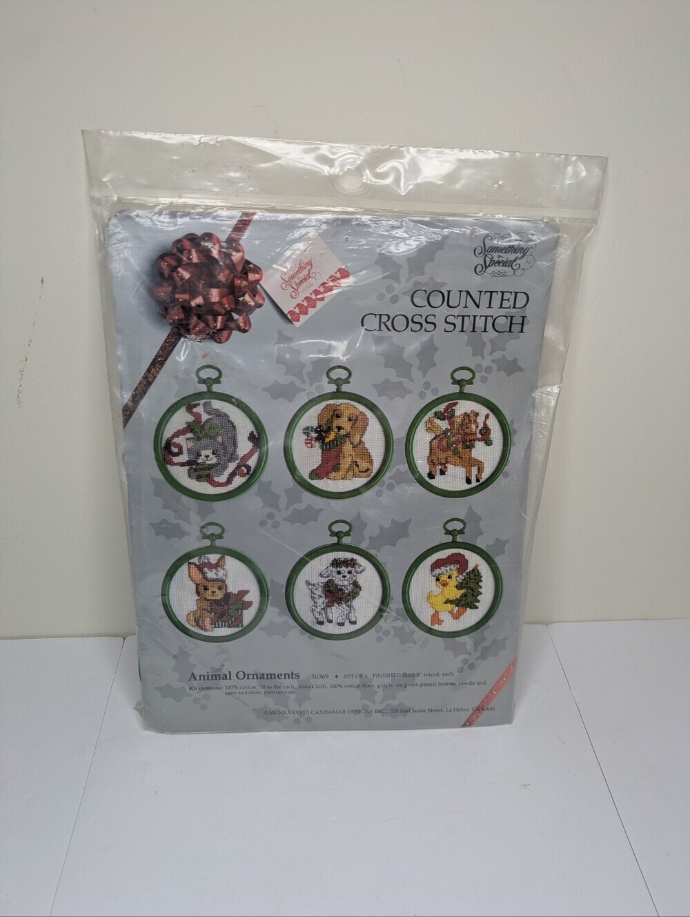 New Something Special Counted Cross Stitch Animal Ornaments Kit Model 30369